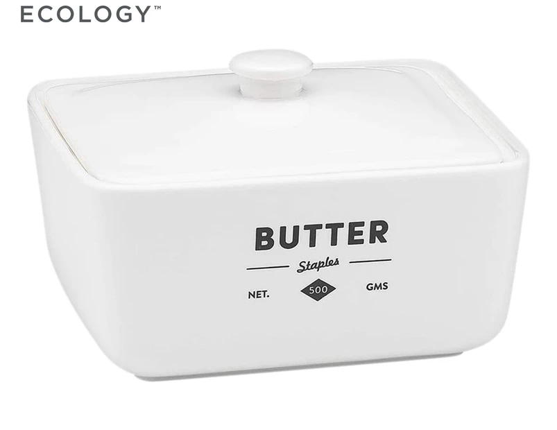 Ecology Staples Foundry Butter Dish w/ Lid - White