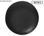 6 x Ecology 20cm Speckle Side Plates - Ebony