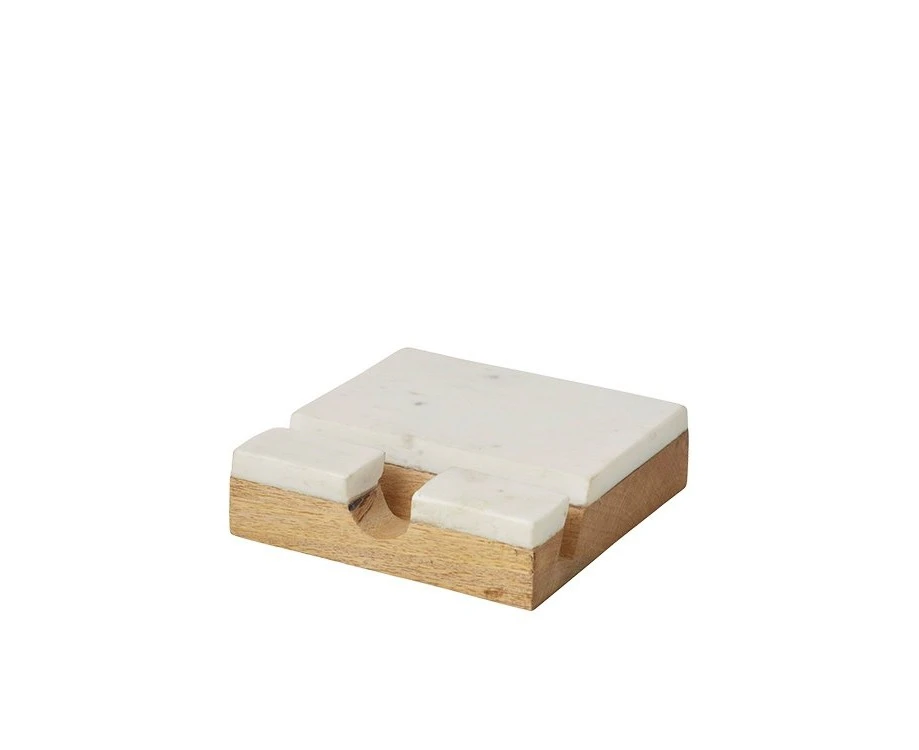 Academy Eliot Tablet Recipe Stand with White Marble/Mango Wood