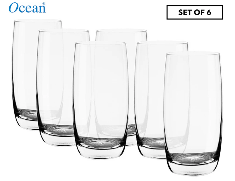 Set of 6 Ocean 370mL Ivory Hi-Ball Glasses