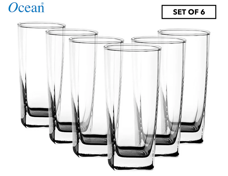 Set of 6 Ocean 405mL Plaza Hi-Ball Glasses