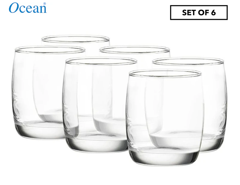 Set of 6 Ocean 256mL Ivory Rock Tumbler Glasses