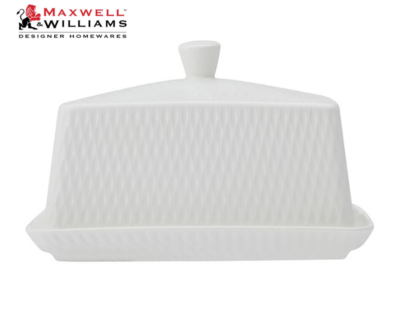 Maxwell & Williams White Basics Diamonds Butter Dish