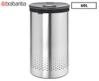 Brabantia 60L Metal Laundry Bin w/ Plastic Lid - Matte Steel/Grey
