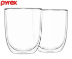 Set of 2 Pyrex 250mL Double Wall Glasses