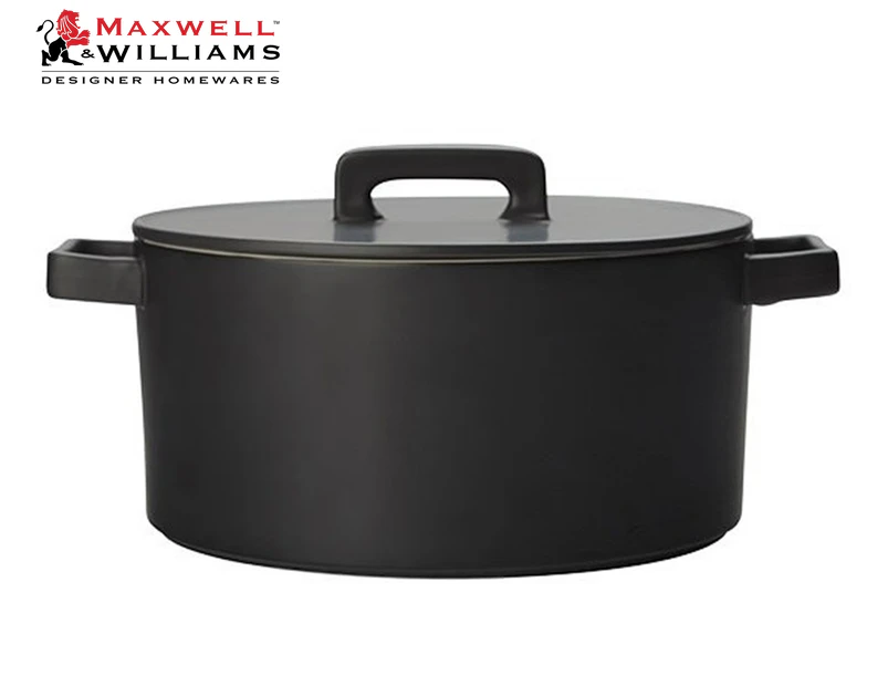Maxwell & Williams 1.3L Epicurious Round Casserole Dish - Black