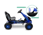 Kids Pedal Power Go Kart Ride On Racing Car Blue and Black