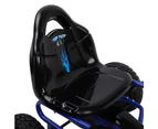 Kids Pedal Power Go Kart Ride On Racing Car Blue and Black