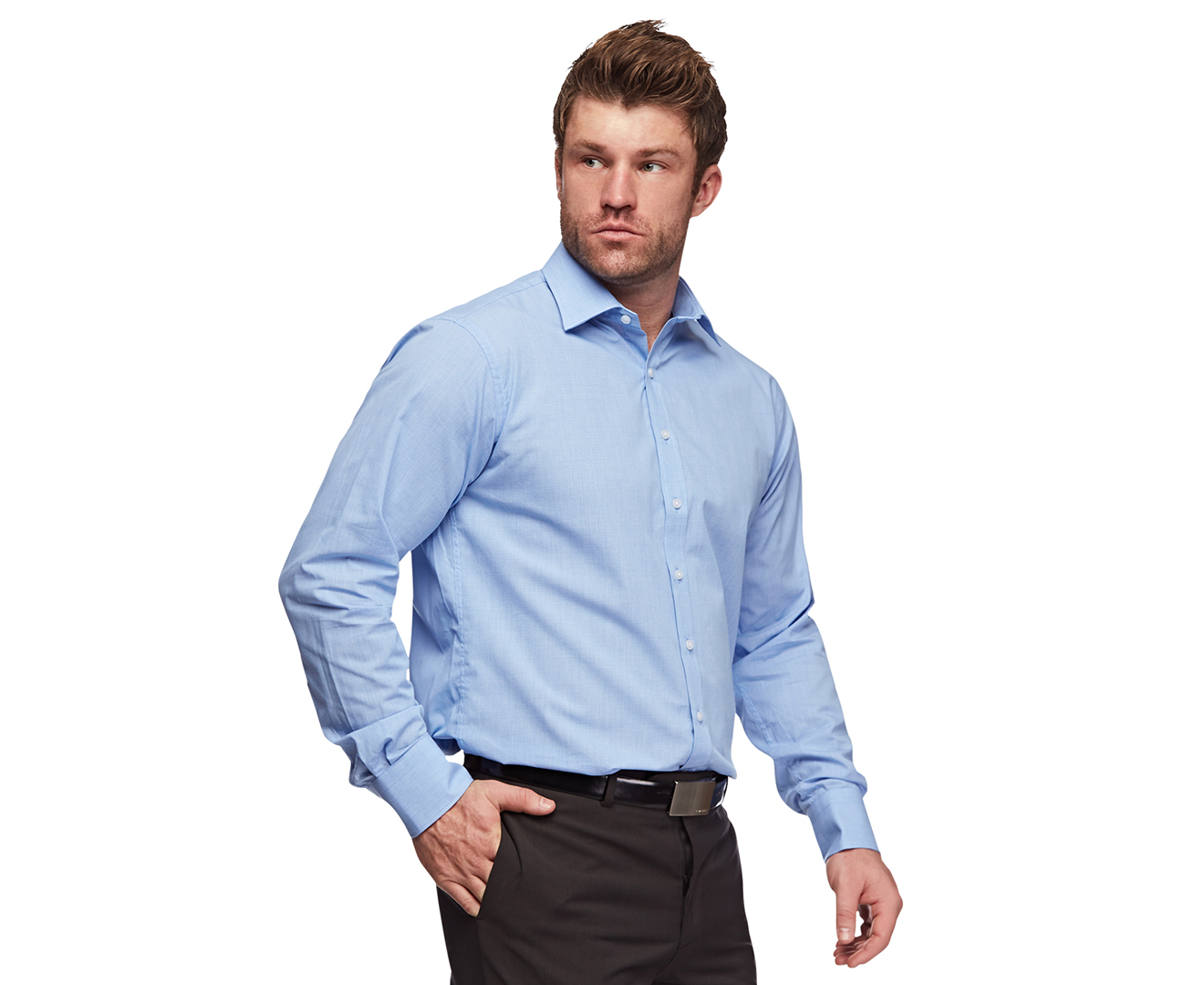 Van Heusen Men's European Fit Shirt - Classic Blue Check | Catch.co.nz