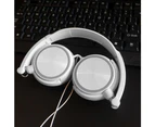 Headphone Headset High Sound Quality 3.5mm Bass Noise Reduction Tablet-White