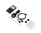 Pocket DSP Digital Display Rechargeable Radio FM AM 2Bands Receiver HRD-103 DC5V-black