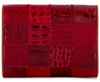 Tosca Patent Patch Medium Leather Wallet - Red