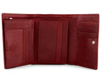 Tosca Croc-Look Medium Leather Wallet - Red