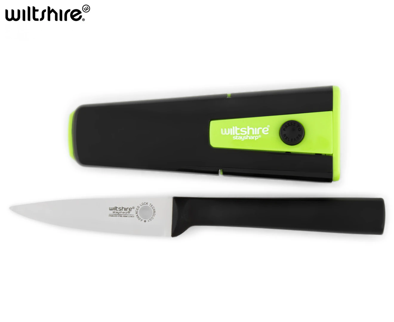 Wiltshire Staysharp Steel Paring Knife (9 cm) + Self Sharpening System WI-41160