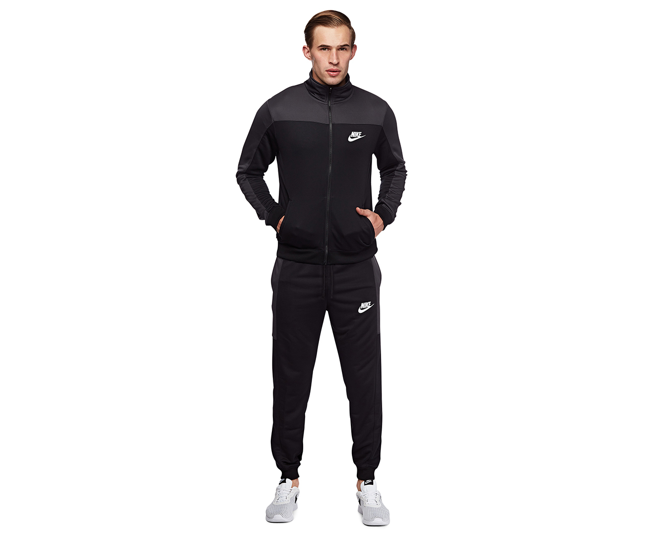 Nike Men's Sportswear Retro Polyknit Tracksuit - Grey/Black | Www.catch ...
