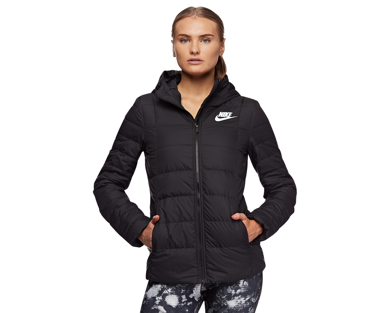 Nike Women's Sportswear Down Fill Hooded Jacket - Black | Catch.co.nz