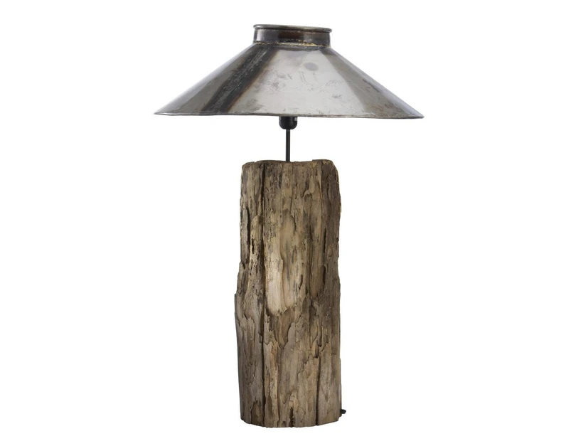 Rustic Aspen Log Table Lamp