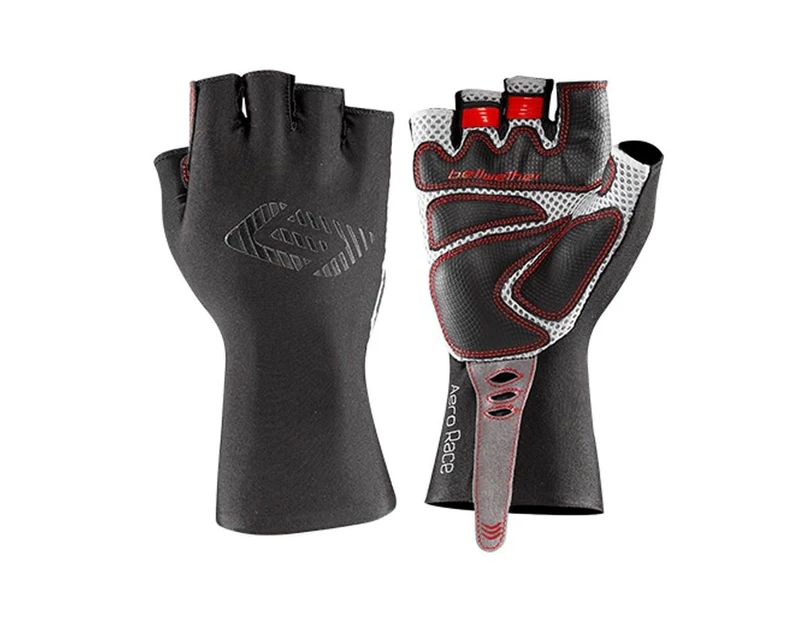 Bellwether Aero Race Road Cycling Gloves - Black/White/Red - Choice of Sizes!
