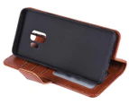 Urban Samsung Galaxy S9 Premium Leather Wallet - Tan