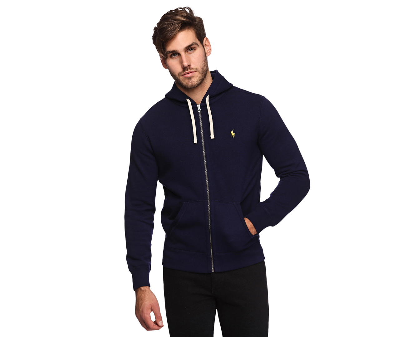 Polo Ralph Lauren Mens Full Zip Hoodie Navy Nz 0353