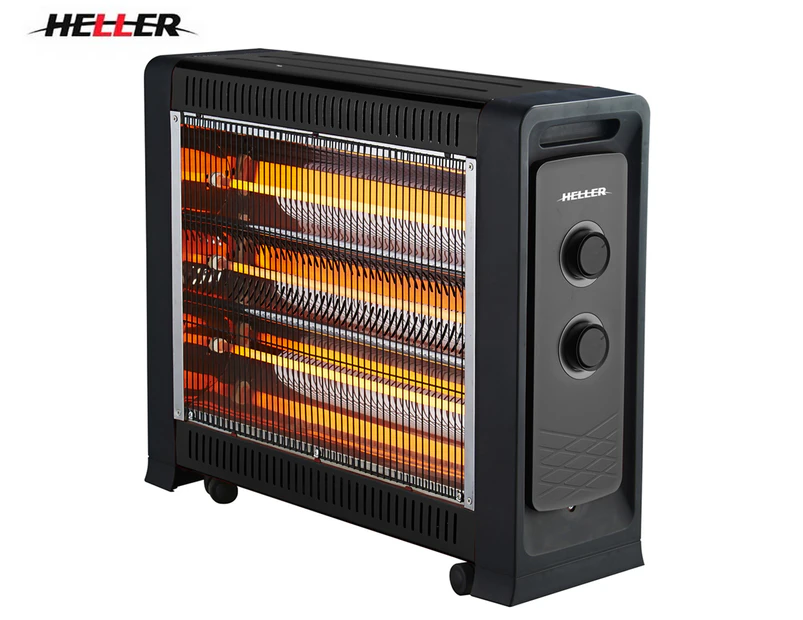 Heller 2400W Quartz Radiant Heater - Black HRH2400FG
