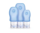 Travel Bottles Toiletries Kit 3-Piece Silicone – Sky Blue