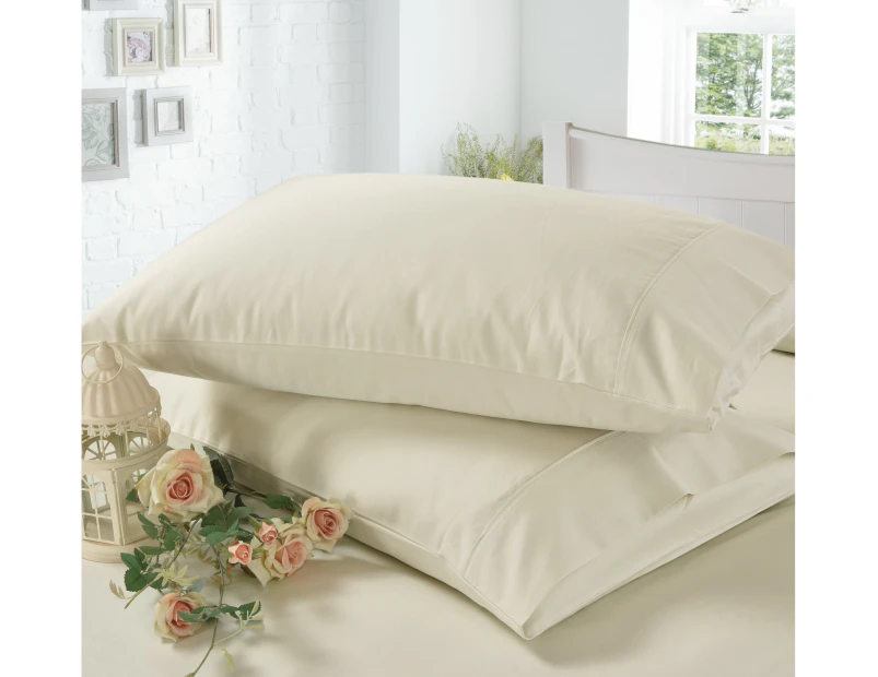 1200TC 4 Pieces Egyptian Cotton Sheet Set Super King Bed Ivory