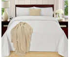 1200TC 4 Pieces Egyptian Cotton Sheet Set Mega Queen Bed White