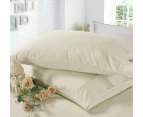1200TC 4 Pieces Egyptian Cotton Sheet Set Queen Bed Ivory