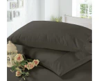 1200TC 4 Pieces Egyptian Cotton Sheet Set Super King Bed Charcoal