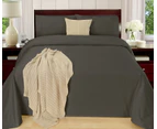 1200TC 4 Pieces Egyptian Cotton Sheet Set Super King Bed Charcoal