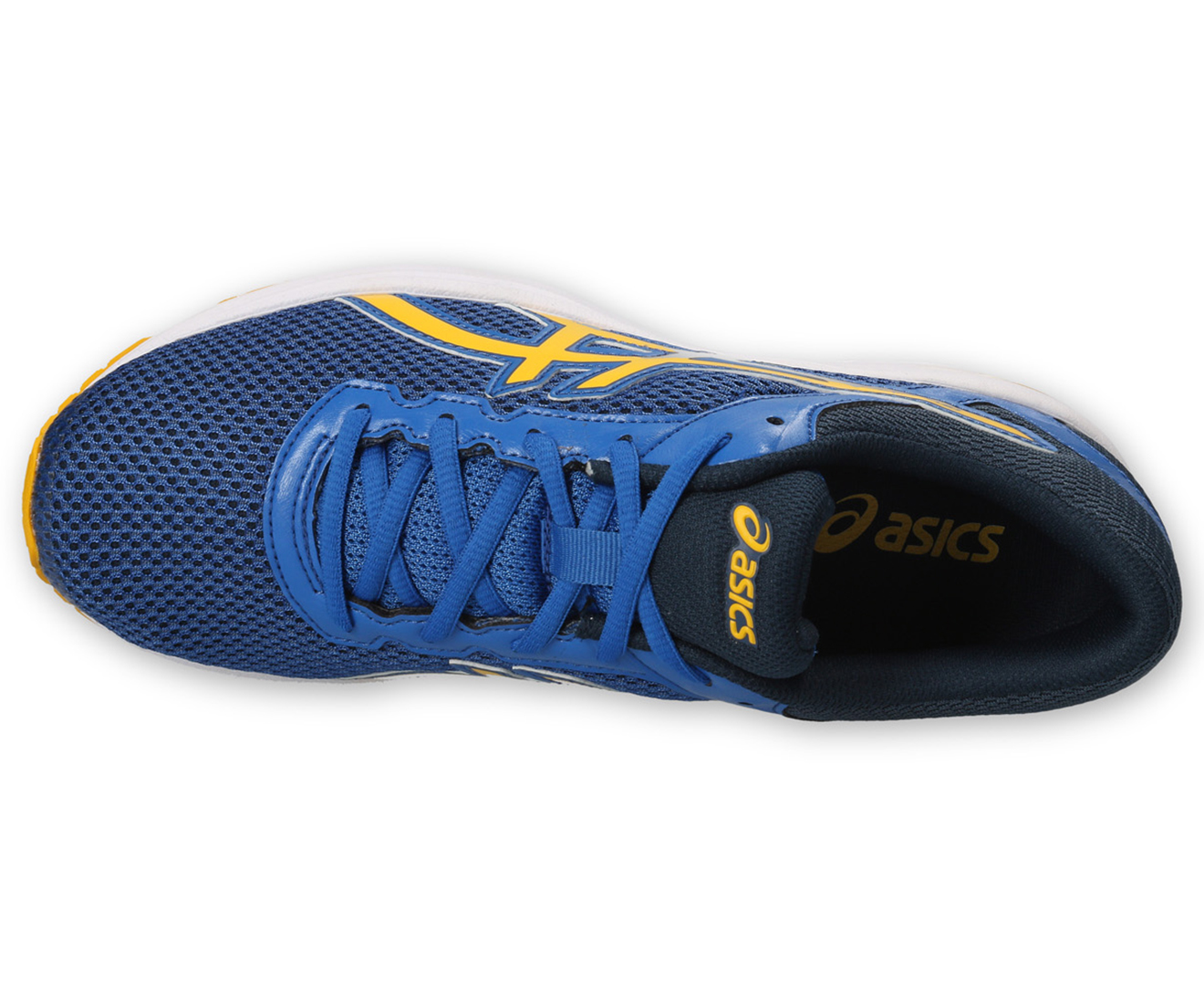 ASICS Boy's Grade-School GT-1000 6 Shoe - Blue/Tai-Chi Yellow/Dark Blue ...