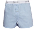 Calvin Klein Men's Modern Cotton Stretch Slim Fit Boxers 2-Pack - Blue/Light Blue