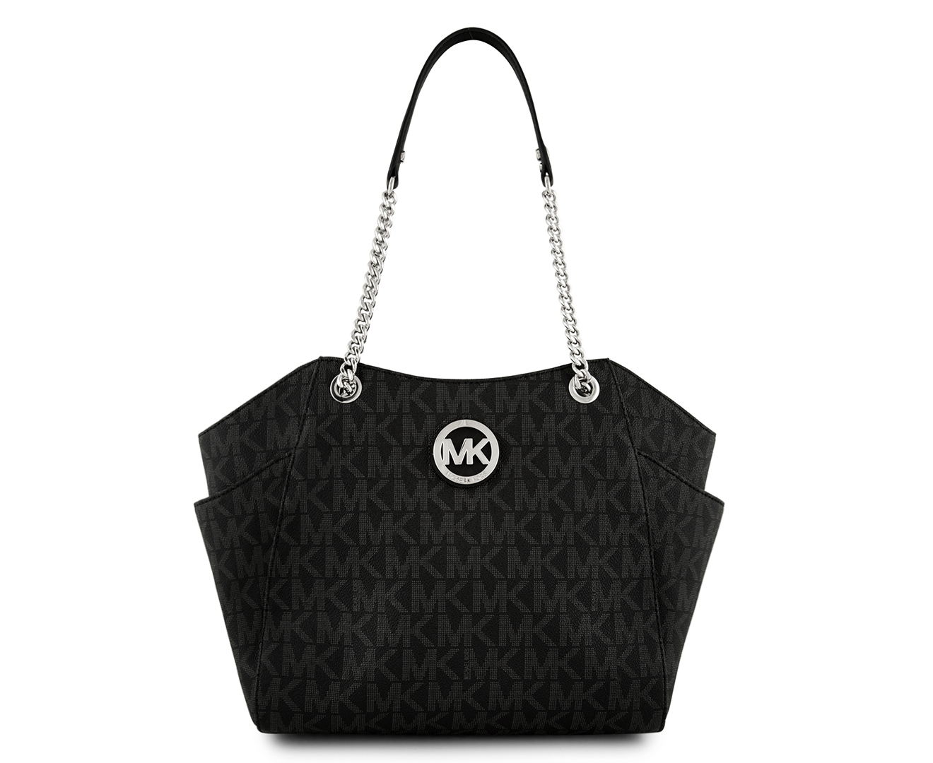 michael kors jet set large logo chain tote bag