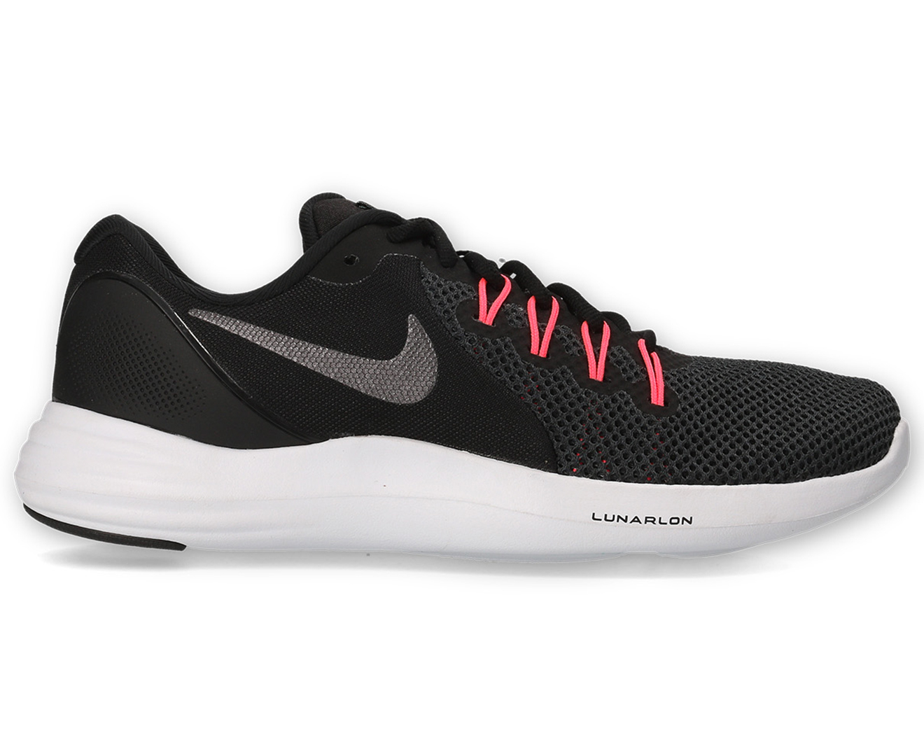 Nike Women's Lunar Apparent Shoe - Black/Metallic Dark Grey-Solar Red ...