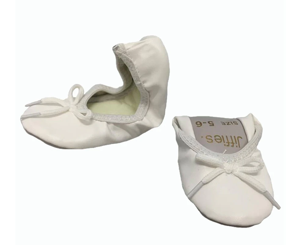 Genuine Jiffies Girls Ballet Slippers Dancewear  - White