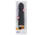 Seven Creations Thick Veined Silicone Classic Vibrator - Black