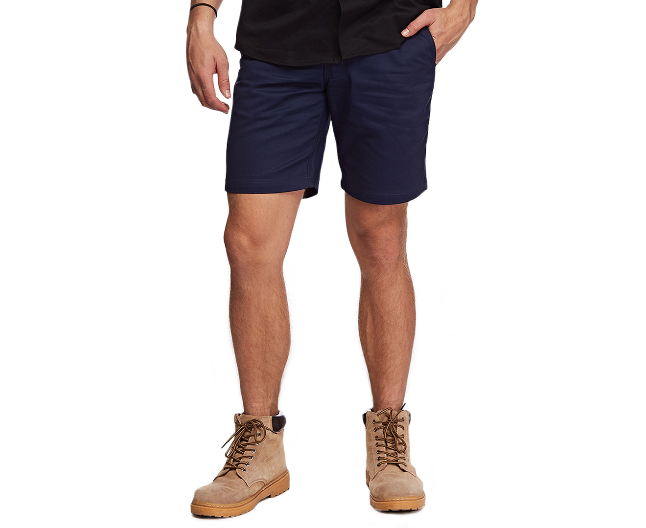 King Gee Men's Belt Loop Drill Shorts - Navy | Scoopon Shopping