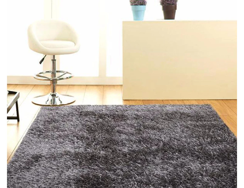 New Designer Grey Shag Shaggy Floor Confetti Rug Carpet 300x200cm Lounge Room