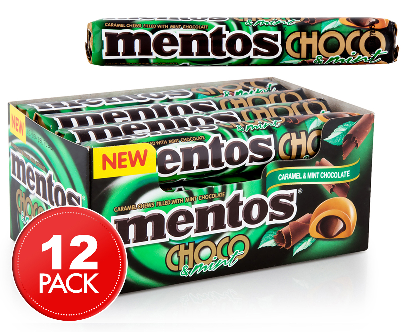 Mentos Choco & Mint Roll 12pk | Catch.com.au