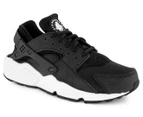 Nike Women's Air Huarache Run Shoe - Black/Black-White