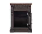 Small Sideboard Cabinet Dresser Iron Wooden Storage for Bedroom Living Room