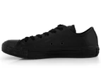 Converse Unisex Chuck Taylor All Star Low Top Leather Sneakers - Black Monochrome