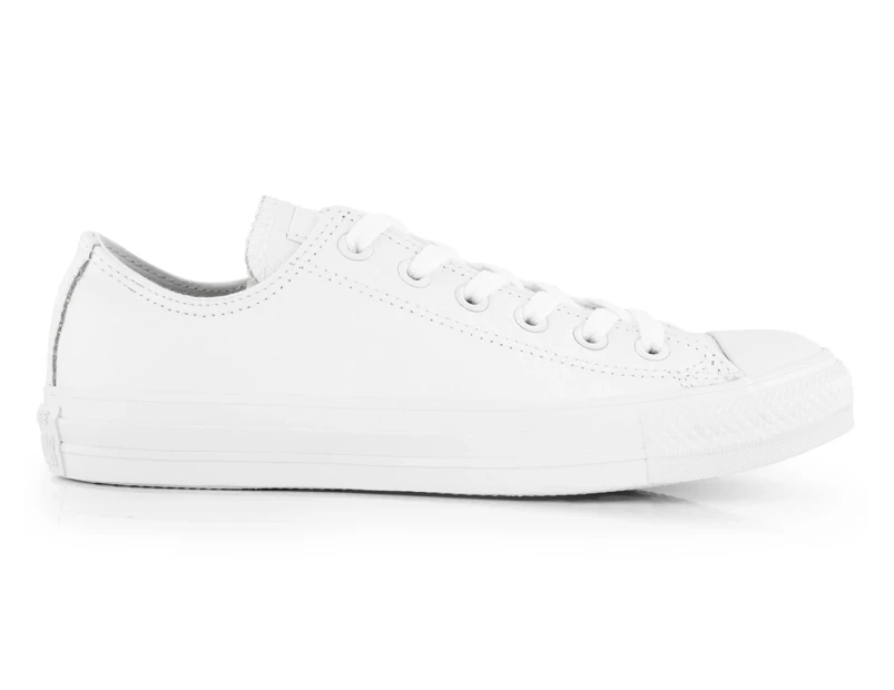 Converse Unisex Chuck Taylor All Star Low Top Leather Sneakers - White Monochrome