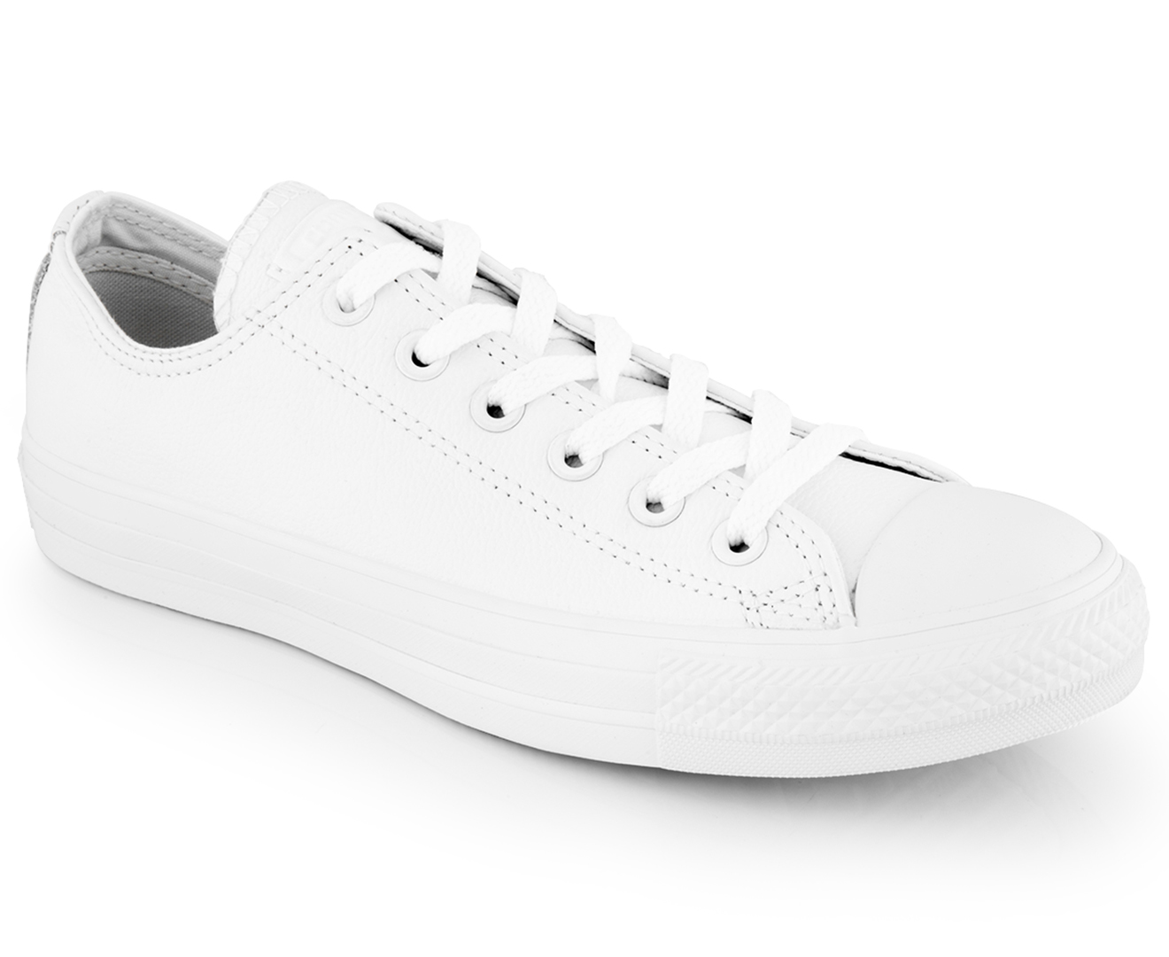 Converse Unisex Chuck Taylor All Star Low Top Leather Sneakers - White ...