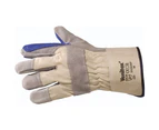 Venitex Workwear Cowhide Split Leather Gloves (Blue/Grey) - BC1211
