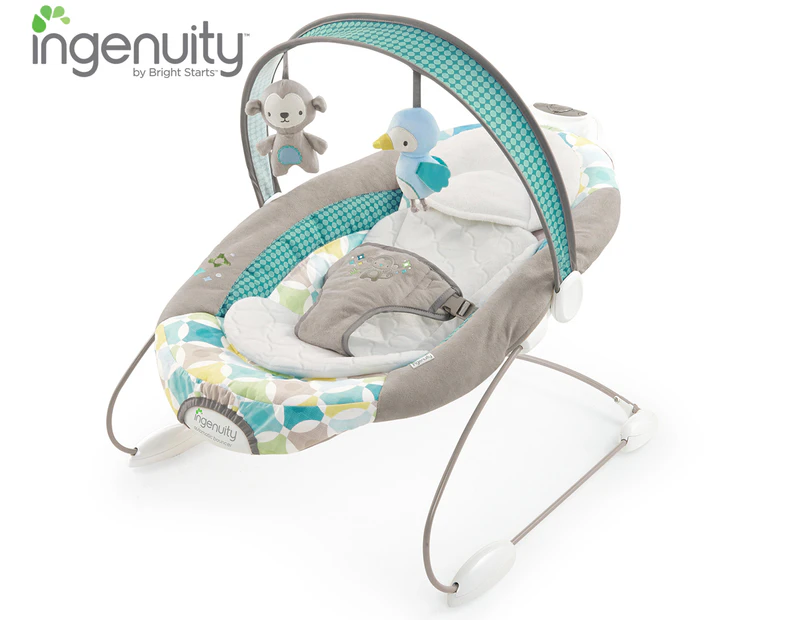Ingenuity SmartBounce Automatic Bouncer Baby/Infant Rocking Chair/Music/Toy - Moreland