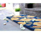 Fab Rugs Floral Multicolour PVC Backed Door Mat