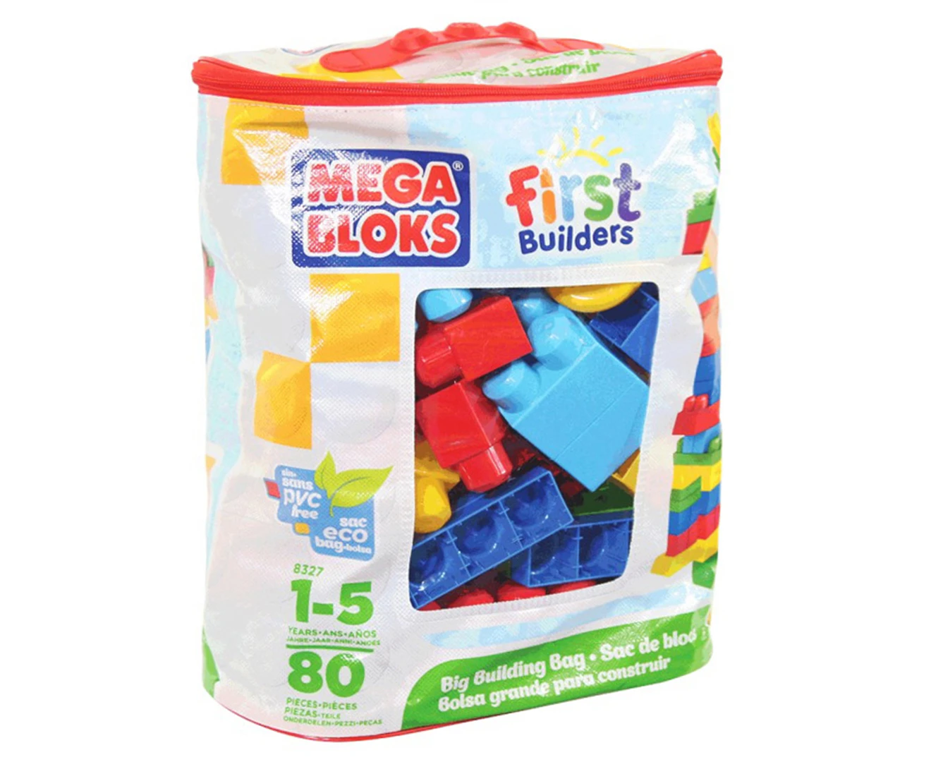 Mega Bloks 80-Piece First Builders Big Building Bag