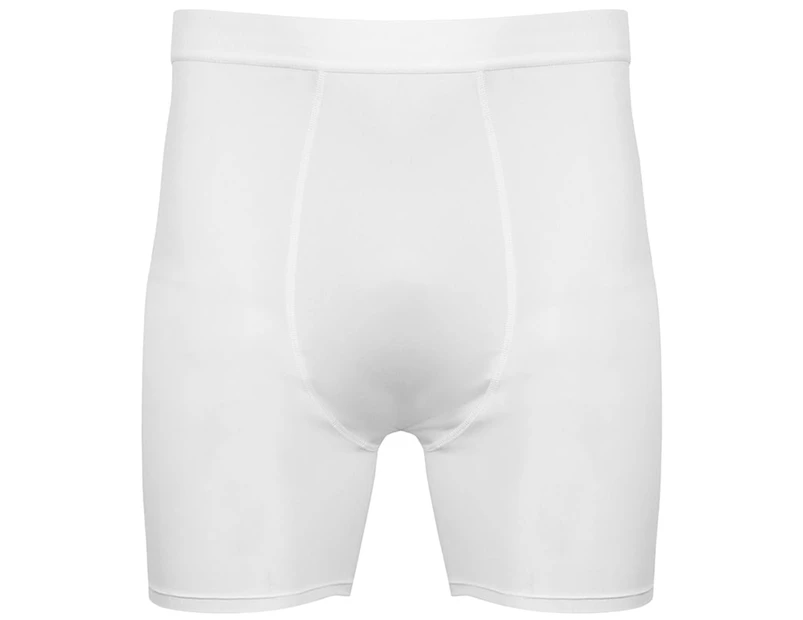 Tombo Mens Baselayer Boxer Shorts (White/White) - RW5465